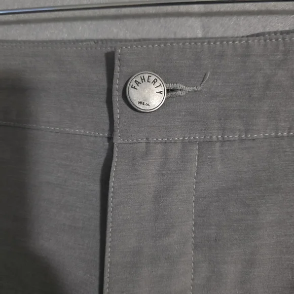 Faherty Mens Ice Grey 9" All Day Shorts 1.0 MSC0012 Size 36 - Picture 7 of 11